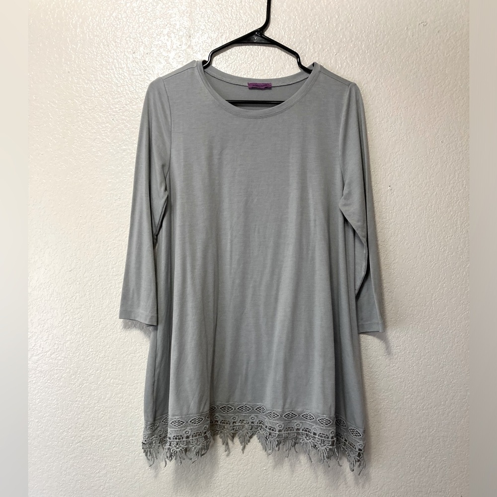 Mountain Mamas Sage Green Crochet Blouse!